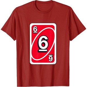 UNO Halloween Red 6″ Card T-Shirt(Cranberry Red)