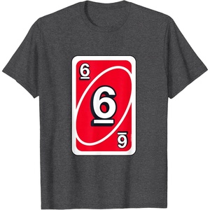 UNO Halloween Red 6″ Card T-Shirt(Dark Heather Grey)