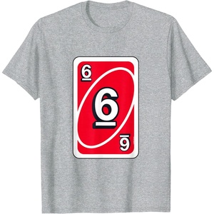 UNO Halloween Red 6″ Card T-Shirt(Heather Grey)
