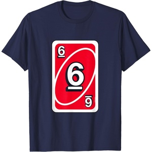 UNO Halloween Red 6″ Card T-Shirt(Navy Blue)