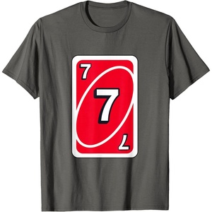 UNO Halloween Red 7″ Card T-Shirt(Asphalt Grey)