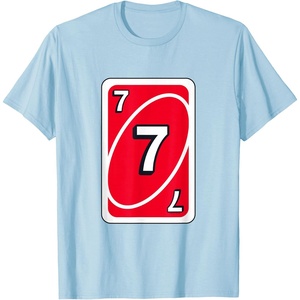 UNO Halloween Red 7″ Card T-Shirt(Baby Blue)