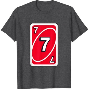 UNO Halloween Red 7″ Card T-Shirt(Dark Heather Grey)