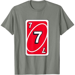 UNO Halloween Red 7″ Card T-Shirt(Olive Heather)
