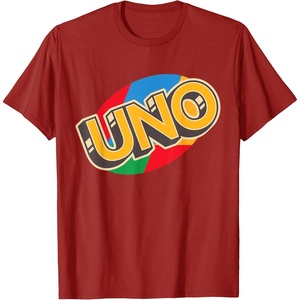 UNO Vintage Game Night Logo T-Shirt(Cranberry Red)