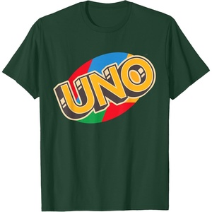 UNO Vintage Game Night Logo T-Shirt(Dark Green)