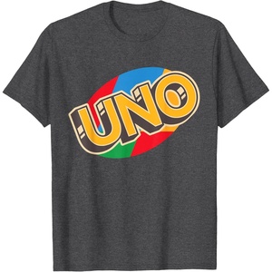 UNO Vintage Game Night Logo T-Shirt(Dark Heather Grey)