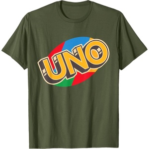 UNO Vintage Game Night Logo T-Shirt(Olive Green)