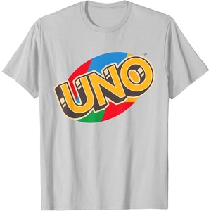 UNO Vintage Game Night Logo T-Shirt(Silver Grey)