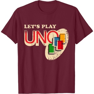 Vintage Let’s Play UNO T-Shirt(Burgundy)