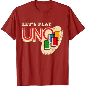 Vintage Let’s Play UNO T-Shirt(Cranberry Red)