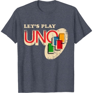 Vintage Let’s Play UNO T-Shirt(Heather Blue)