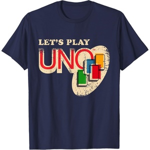 Vintage Let’s Play UNO T-Shirt(Navy Blue)