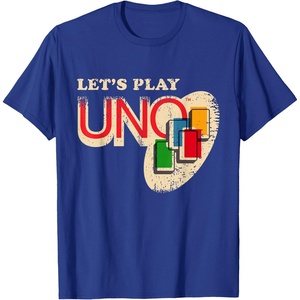 Vintage Let’s Play UNO T-Shirt(Royal Blue)