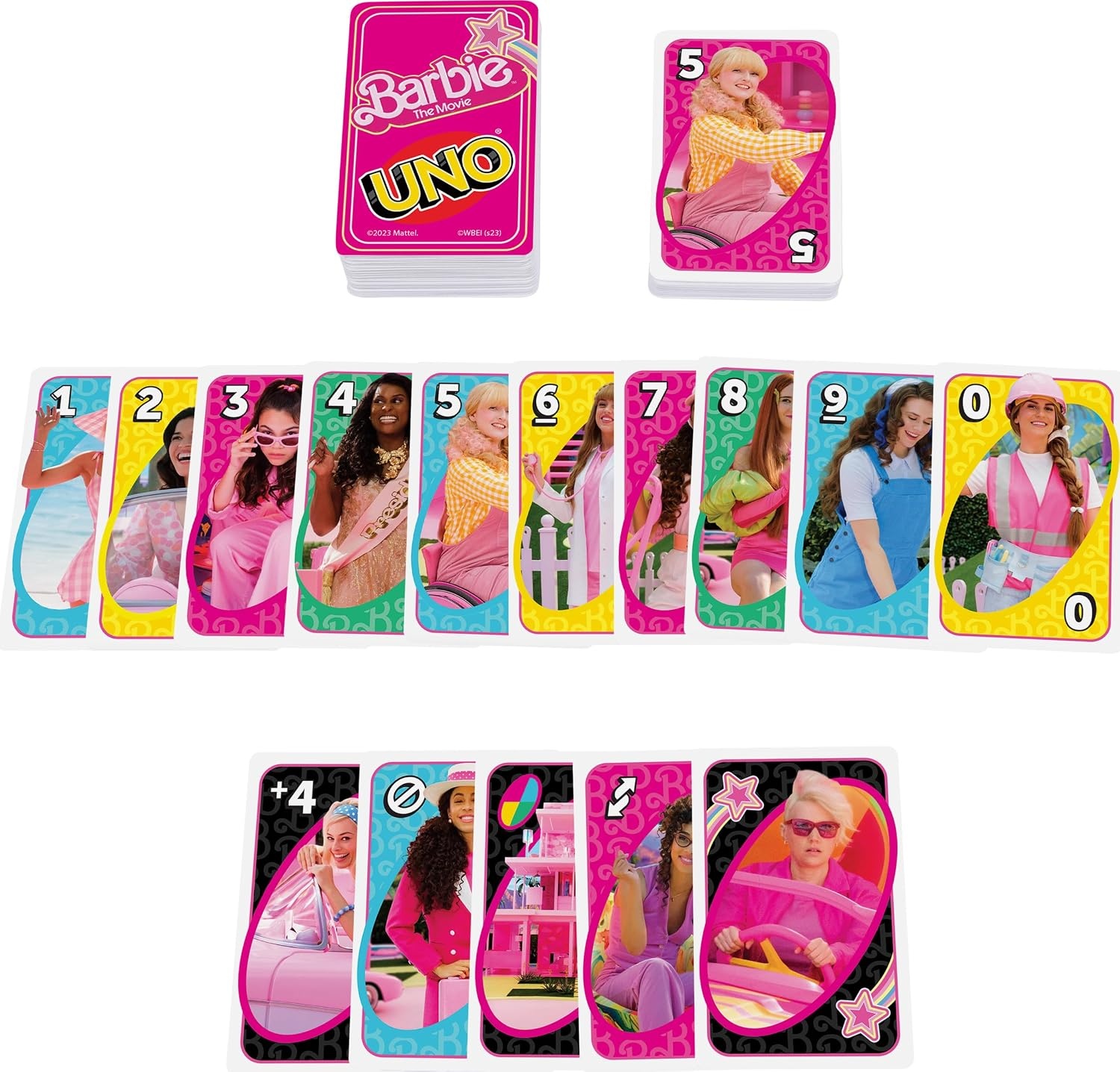 image:imageMattel Games UNO Barbie The Movie Card Game for Kids amp Adults Featuring Characters Graphics amp Special Rule 2 to 10 PlayersBarbie Movie