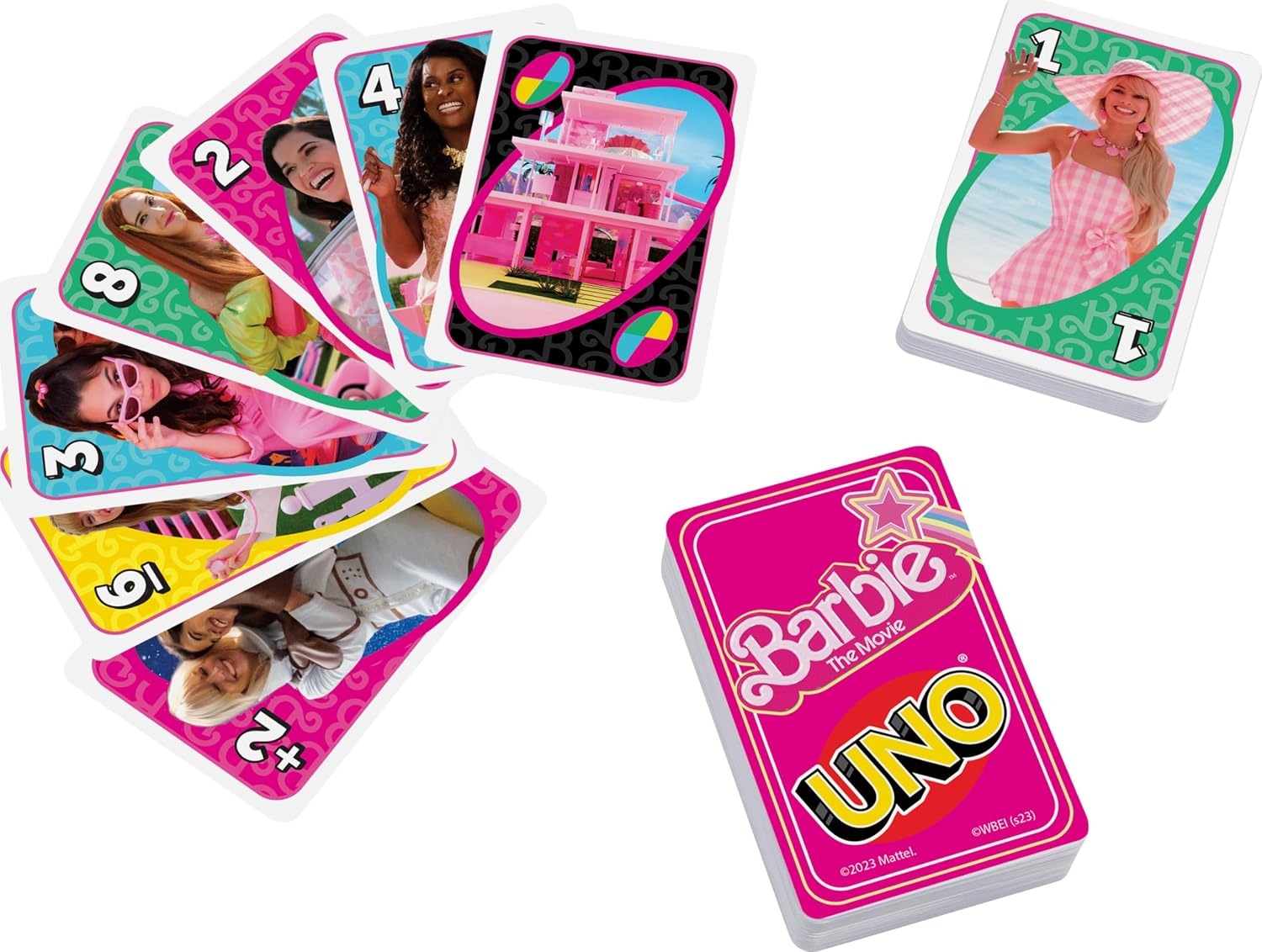 image:imageMattel Games UNO Barbie The Movie Card Game for Kids amp Adults Featuring Characters Graphics amp Special Rule 2 to 10 PlayersBarbie Movie
