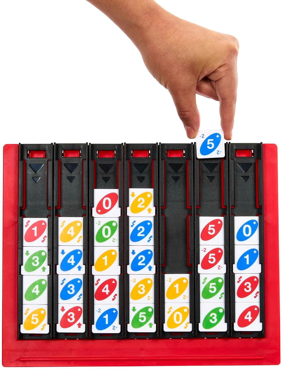 image:imageMattel Games UNO Quatro Game with Colored Tiles amp Plastic Grid for Adult Family amp Parties 2 to 4 Players Ages 7 Years Old amp Up