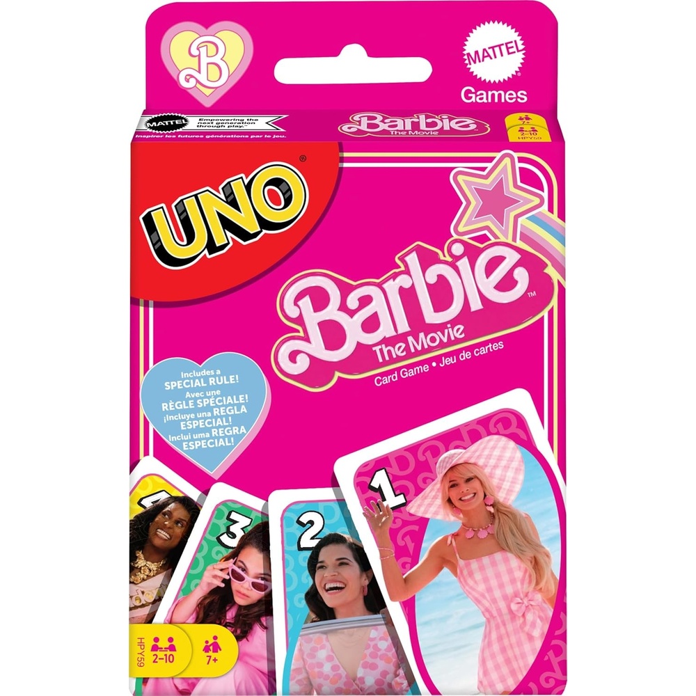 image:imageMattel Games UNO Barbie The Movie Card Game for Kids amp Adults Featuring Characters Graphics amp Special Rule 2 to 10 PlayersBarbie Movie