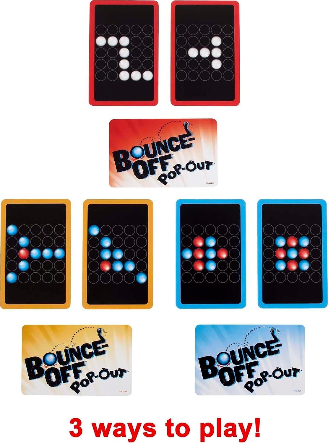 image:imageMattel Games BounceOff PopOut Party Game for Kids Adults and Family Night Bounce Fast or Balls Go Flying for 14 Players