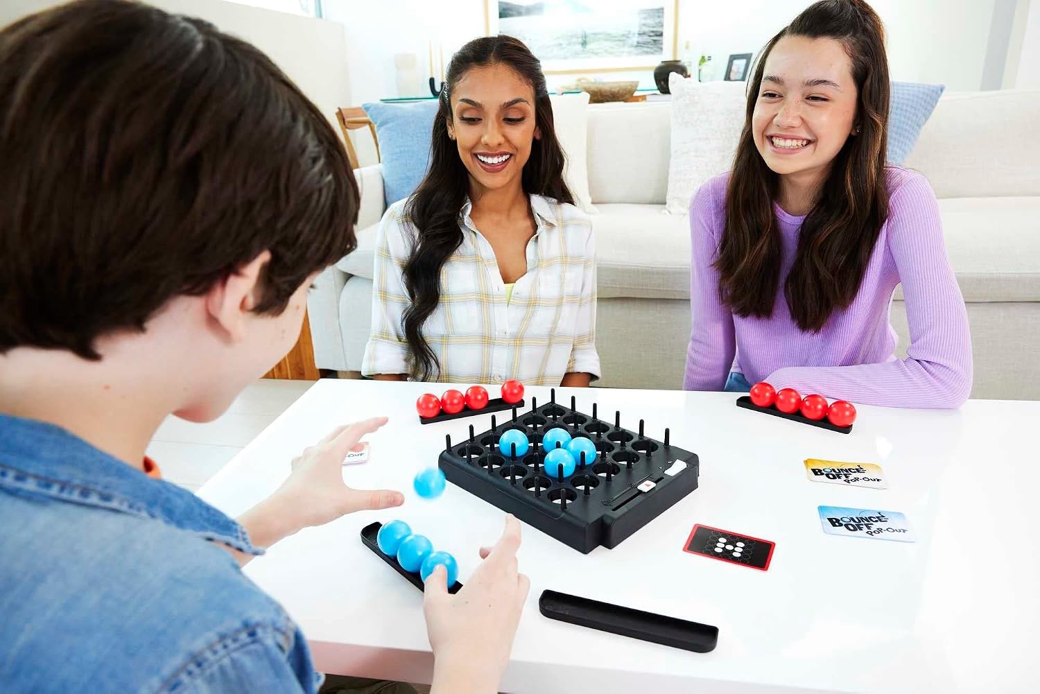 image:imageMattel Games BounceOff PopOut Party Game for Kids Adults and Family Night Bounce Fast or Balls Go Flying for 14 Players