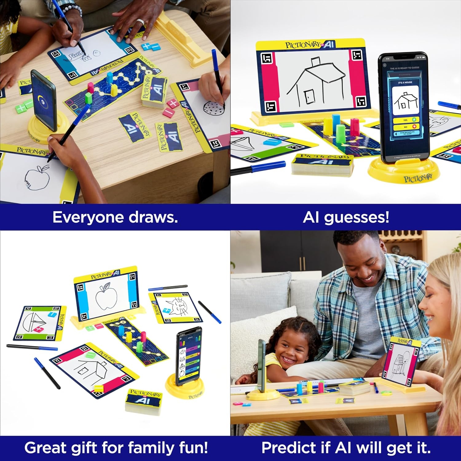 image:imageMattel Games Pictionary vs AI Family Game for Kids Adults amp Families Using Artificial Intelligence for 2 to 4 Players
