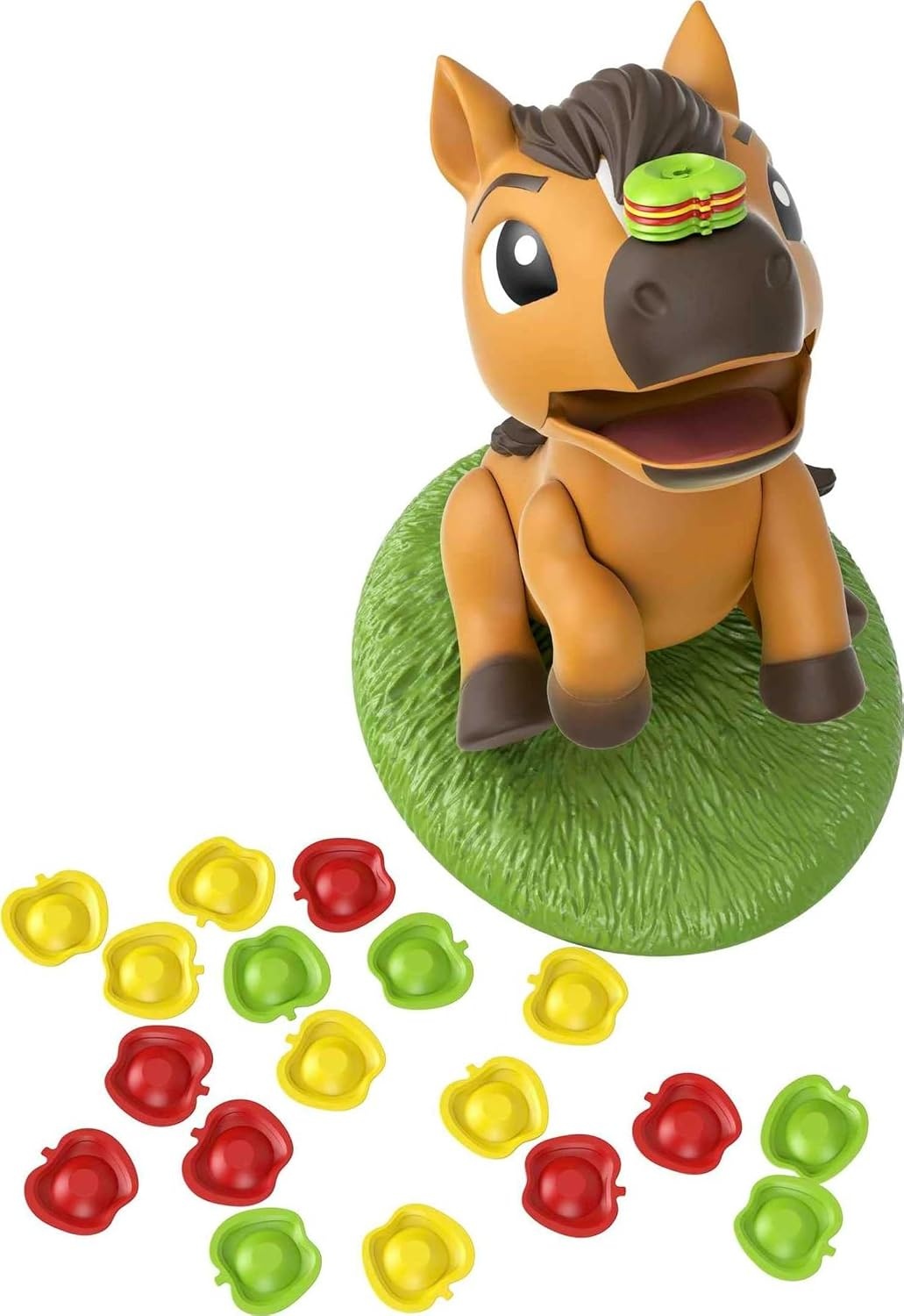 image:imageMattel Games Spirit STACKIN Apples Kids Game TreatStacking Challenge with Hungry Horse for 2 3 or 4 Players 5 Years Old amp Up