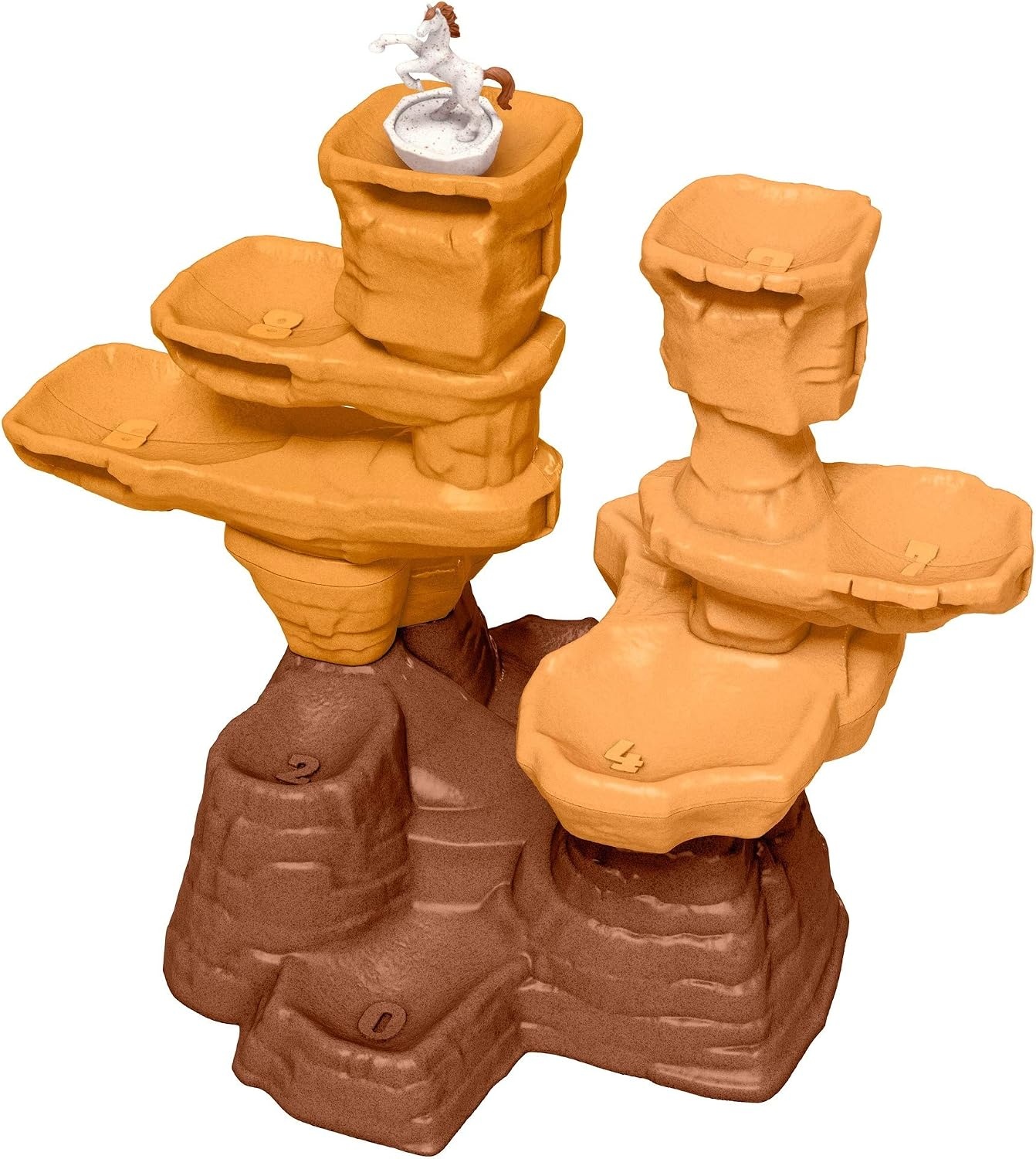 image:imageMattel Games Spirit Untamed Hoppin Horses Kids Game Horse Launcher Game with Mountain Tower Mini Horse Playing Pieces for 2 3 or 4 Players 5 Years Old amp Up