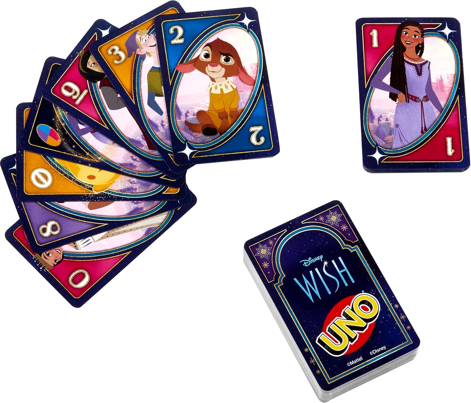 image:imageMattel Games UNO Disney Wish Card Game for Kids Family Night amp Adults with Characters from The Movie amp Special Rule 2 to 10 Players