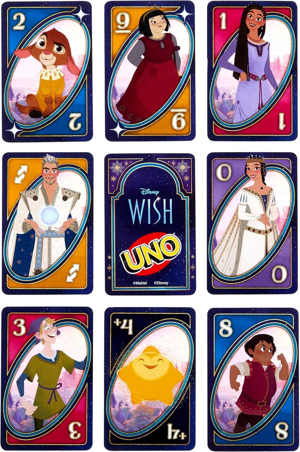 image:imageMattel Games UNO Disney Wish Card Game for Kids Family Night amp Adults with Characters from The Movie amp Special Rule 2 to 10 Players