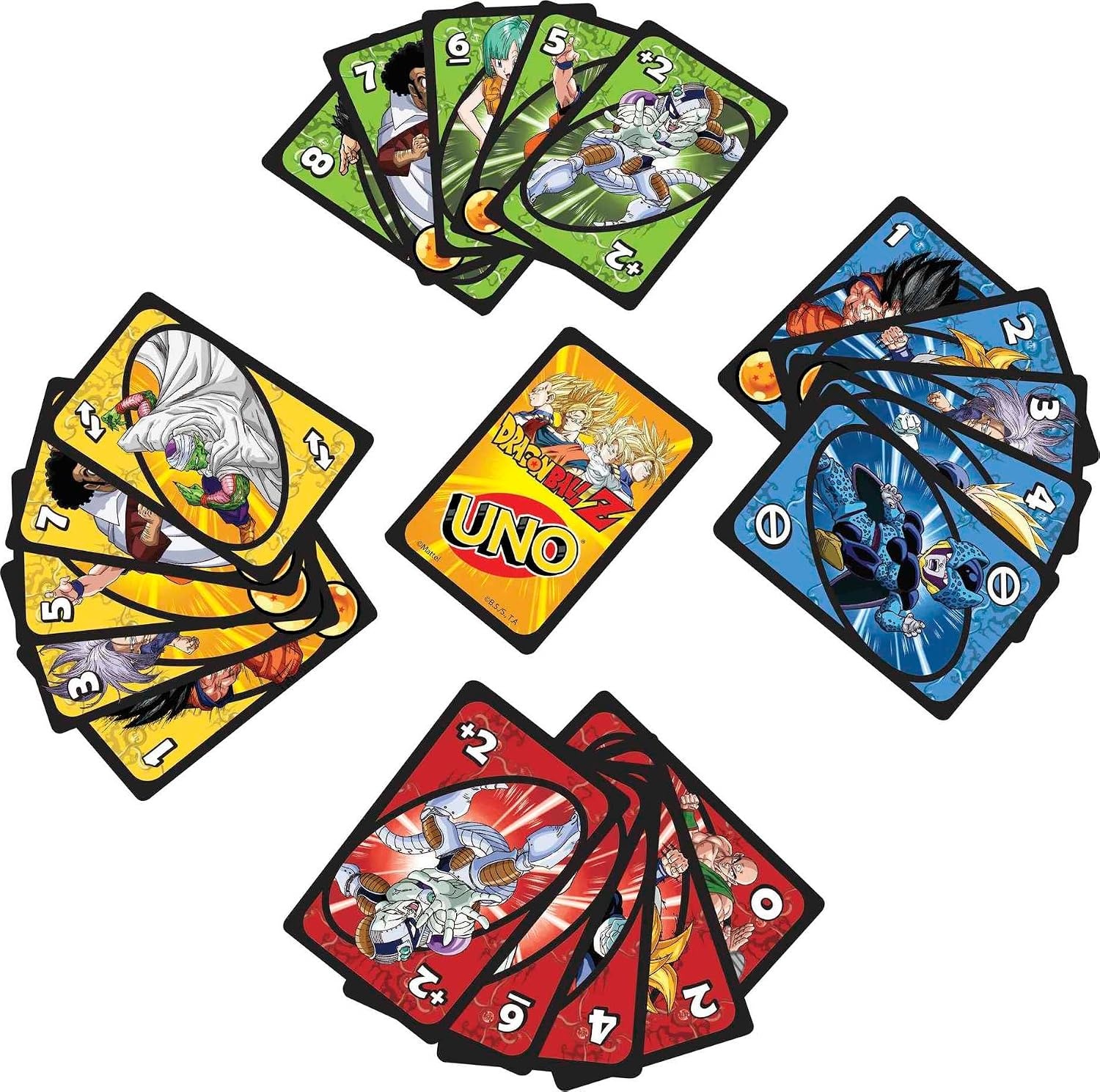 image:imageMattel Games UNO Dragon Ball Z Card Game Japanese Manga Theme 112 Cards with Unique Wild Card amp Instructions for Players 7 Years Old amp Up Gift for Kid Family amp Adult Game Night