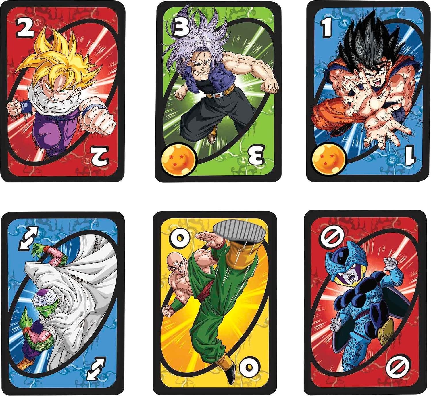 image:imageMattel Games UNO Dragon Ball Z Card Game Japanese Manga Theme 112 Cards with Unique Wild Card amp Instructions for Players 7 Years Old amp Up Gift for Kid Family amp Adult Game Night