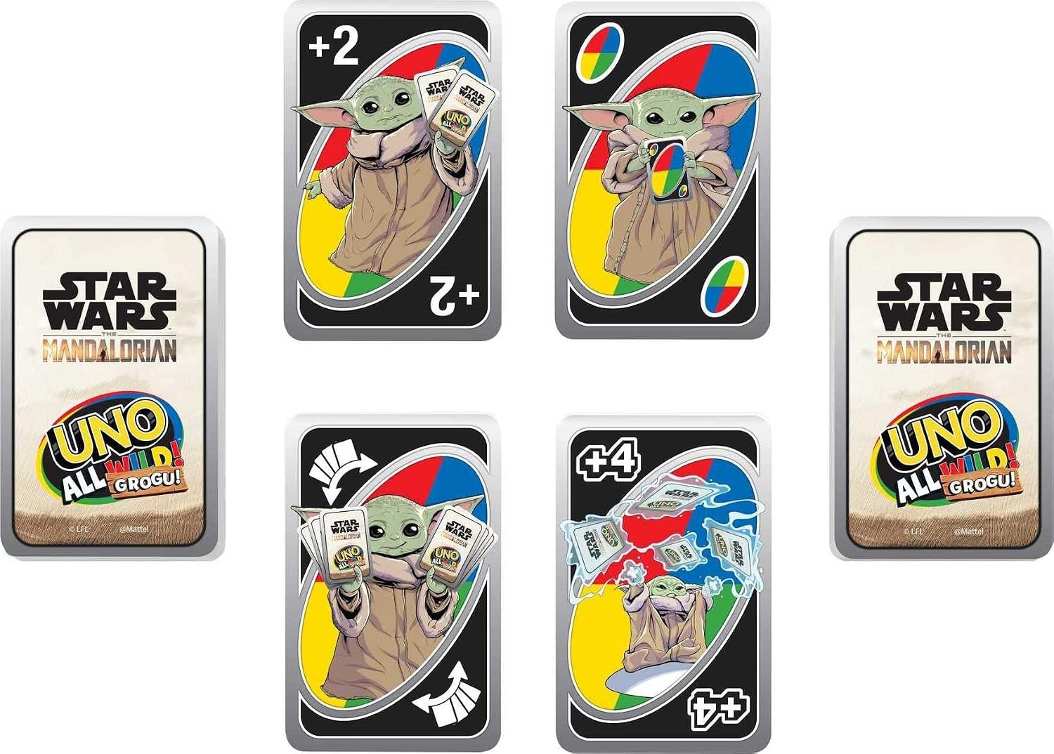 image:imageMattel Games UNO The Mandalorian All Wild Grogu Card Game for Kids amp Adults with Grogu Images amp Special Rule 2 to 10 Players