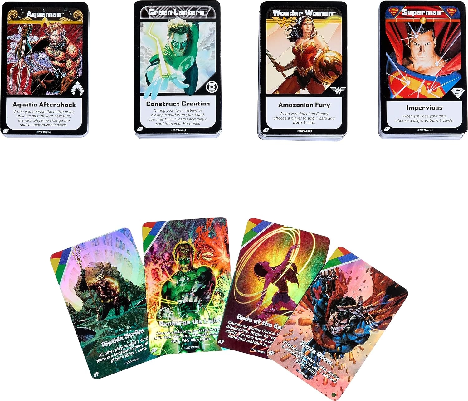 image:imageMattel Games UNO Ultimate DC Card Game for Kids Fans Adults amp Familiy Night with 4 Character Decks 4 Collectible Foil Cards amp Special Rules