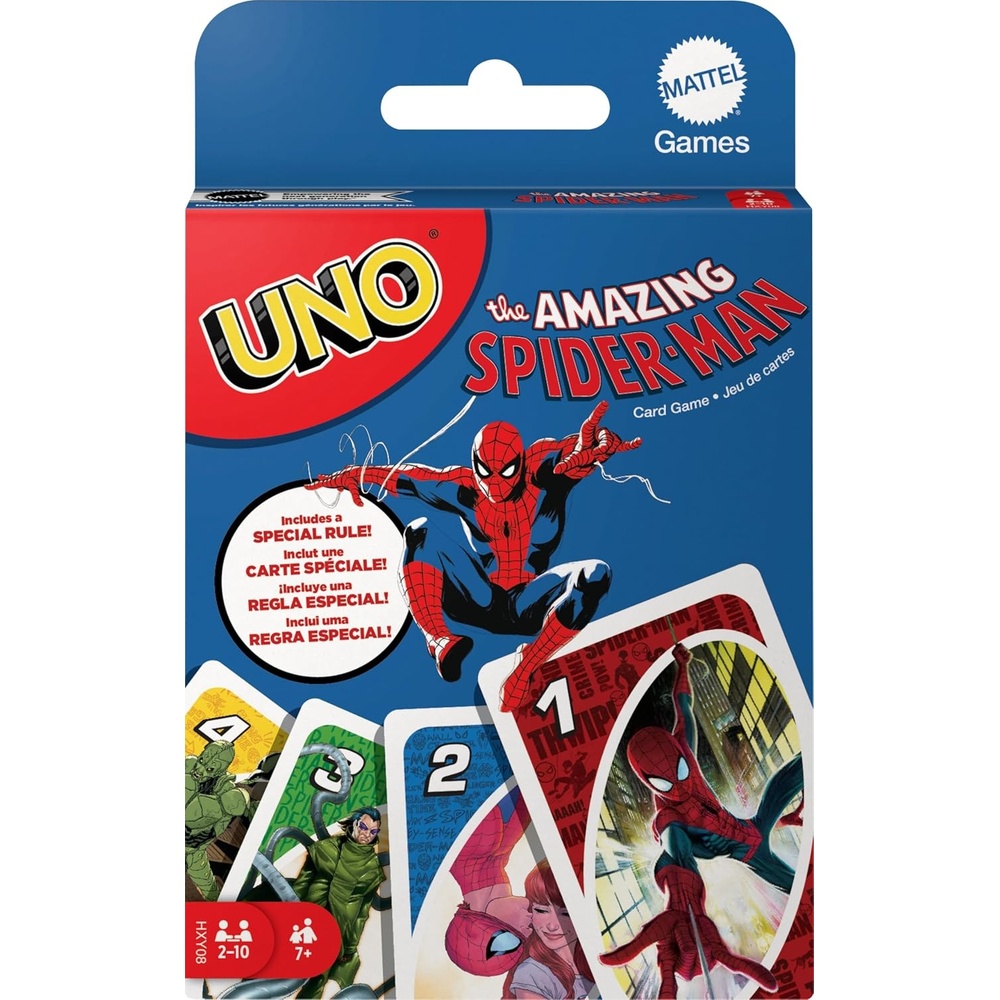 image:imageMattel Games UNO The Amazing SpiderMan Card Game for Kids Adults amp Family Nights with Collectible Deck amp Special Rule Inspired by the Marvel Comic Book Series