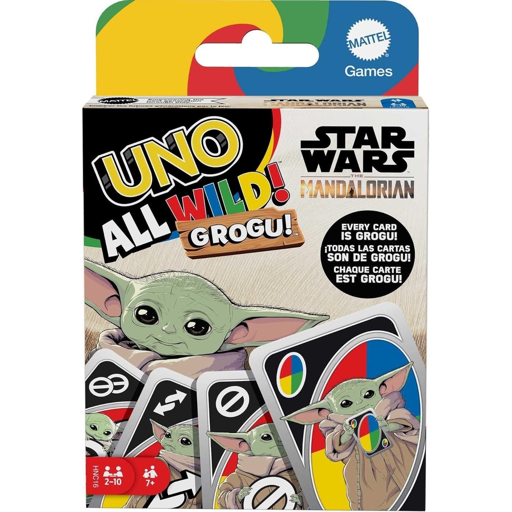 image:imageMattel Games UNO The Mandalorian All Wild Grogu Card Game for Kids amp Adults with Grogu Images amp Special Rule 2 to 10 Players