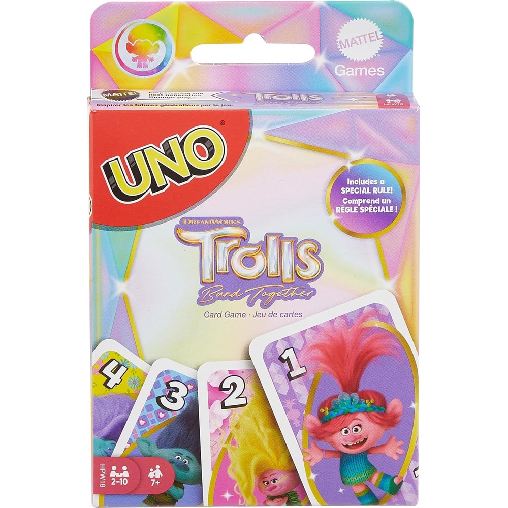 image:imageMattel Games UNO Trolls 3 Band Together Card Game for Kids Adults amp Game Night Featuring Trolls Characters amp Special RuleMulticolor