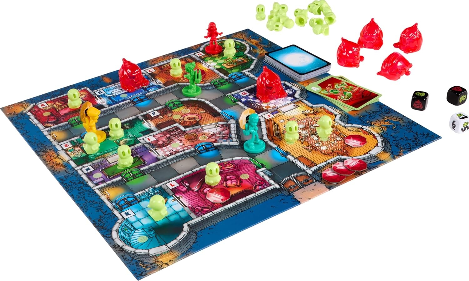 image:imageMattel Games Ghost Fightin Treasure Hunters Anniversary Edition Board Game Cooperative Family Game with Two Ways to Play Including a One vs All Mode for 25 Players