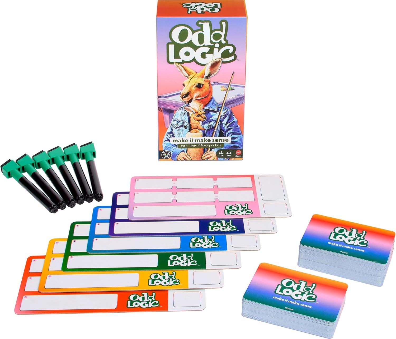 image:imageMattel Games Odd Logic Family Party Game for Tweens Teens Grownups Game Night Fun amp Parties for 36 Players Ages 10 Make it Make Sense