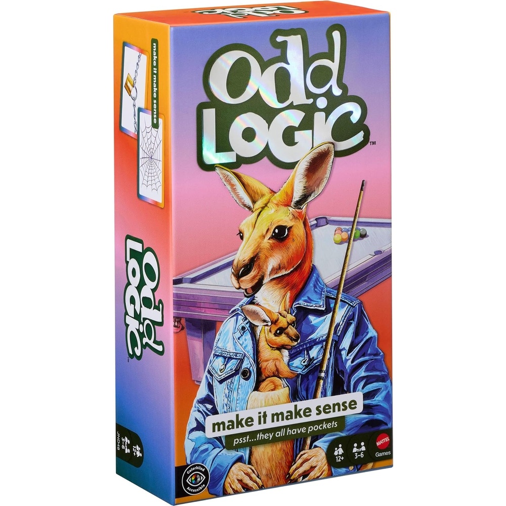 image:imageMattel Games Odd Logic Family Party Game for Tweens Teens Grownups Game Night Fun amp Parties for 36 Players Ages 10 Make it Make Sense