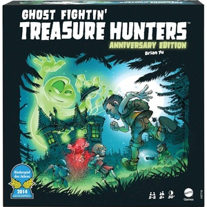 Mattel Games Ghost Fightin’ Treasure Hunters Anniversary Edition Board Game, Cooperative Family Game with Two Ways to Play Including a One vs. All Mode for 2-5 Players