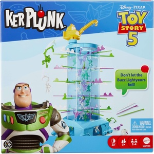 Mattel Games Kerplunk Disney and Pixar Toy Story 5 Kids & Family Game | Don’t Let the Buzz Lightyears Fall, Inspired by Movie, Ages 5+, 2-4 Players