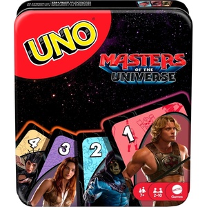 Mattel Games UNO Masters of the Universe Card Game with Storage Tin | Themed Movie-Inspired Card Game in for Kids, eens & Family Game Night Ages 7+, 2-10 Players (Amazon Exclusive)