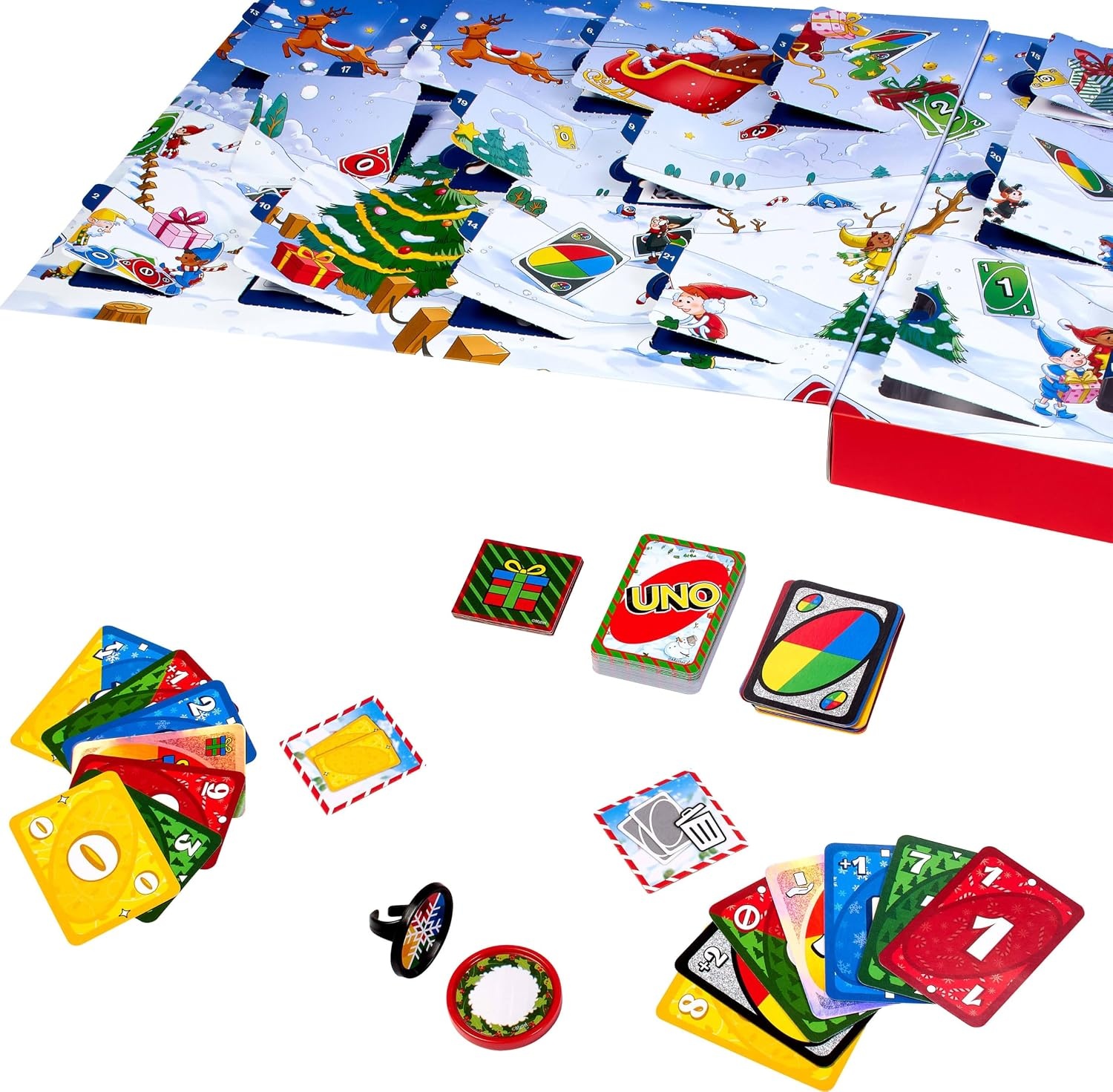 image:imageMattel Games UNO Advent Calendar Card Game for Ages 7 24 Players