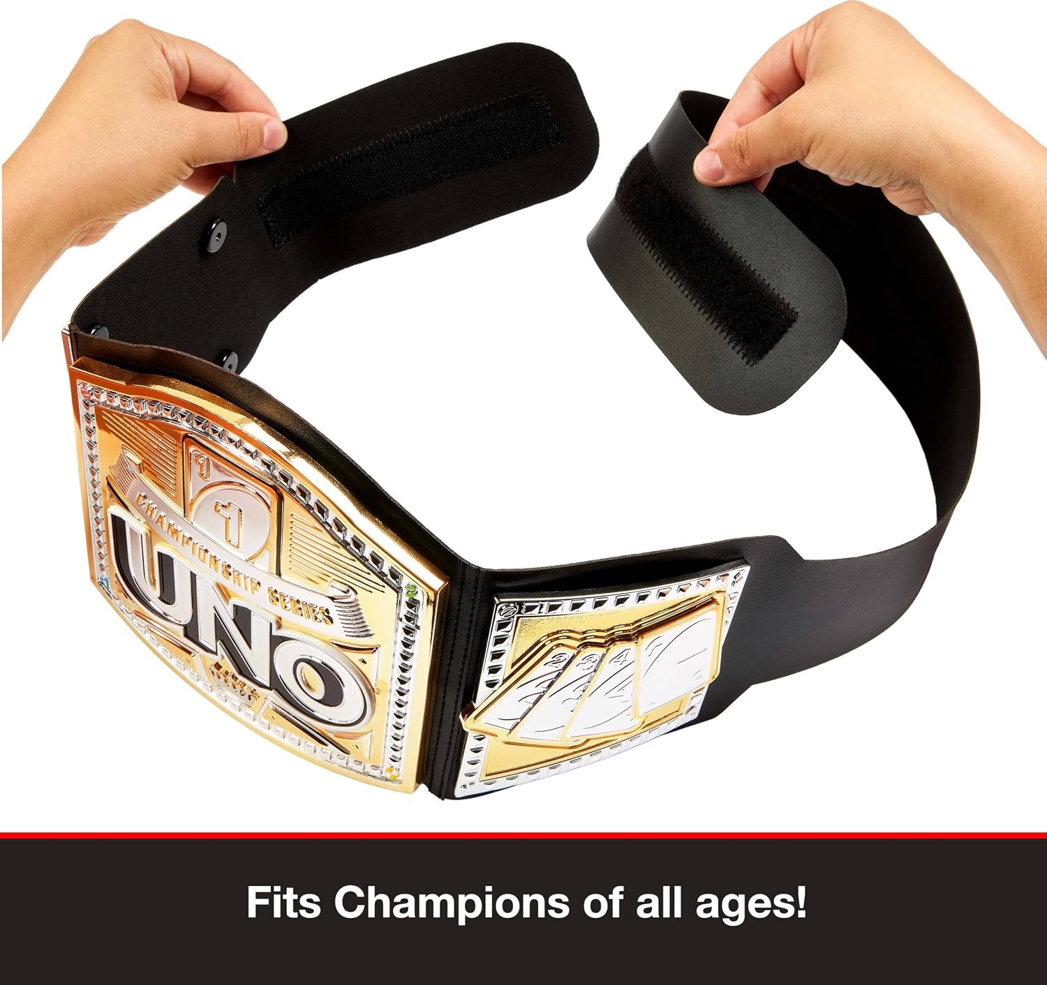 image:imageMattel Games UNO Championship Series Belt Wearable Prize for Card Game Tournament Winners Adjustable Fit with EasyFasten Design