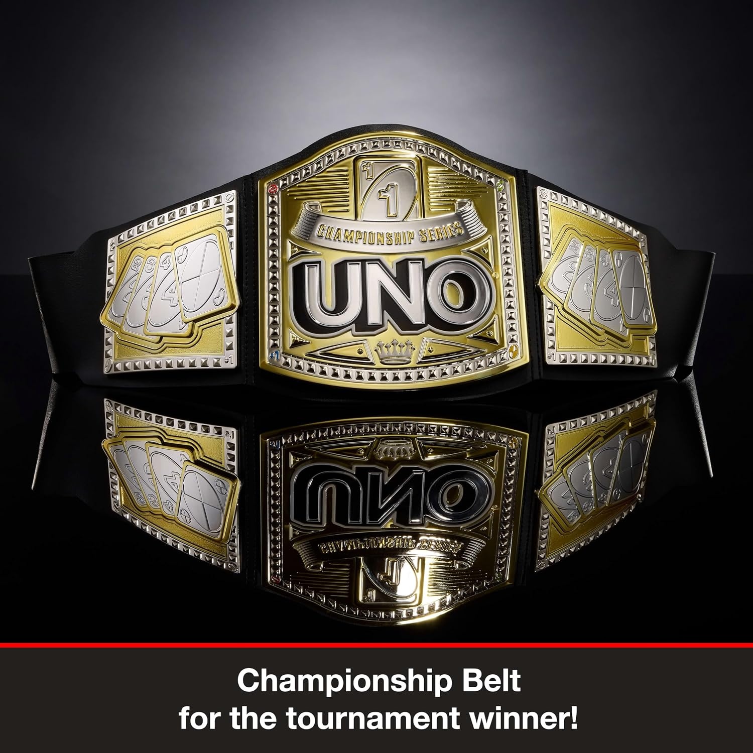 image:imageMattel Games UNO Championship Series Belt Wearable Prize for Card Game Tournament Winners Adjustable Fit with EasyFasten Design