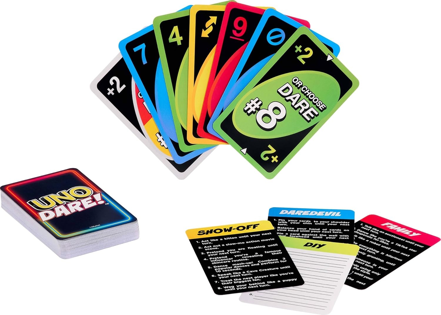 image:imageMattel Games UNO Dare Card Game Ages 7 210 Players