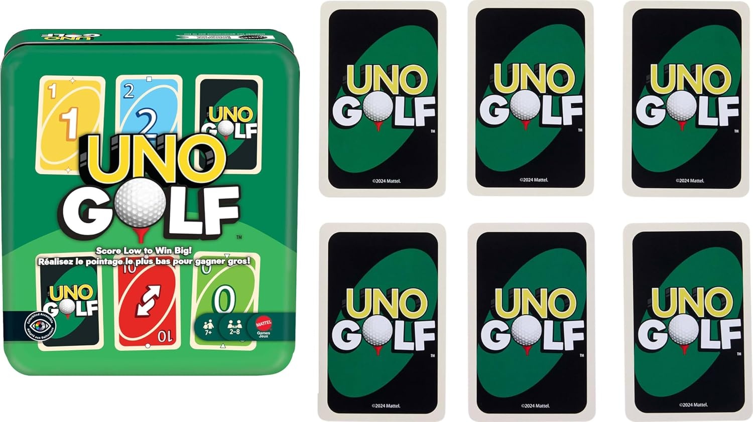 image:imageMattel Games UNO Golf Card Game with Storage Tin Ages 7