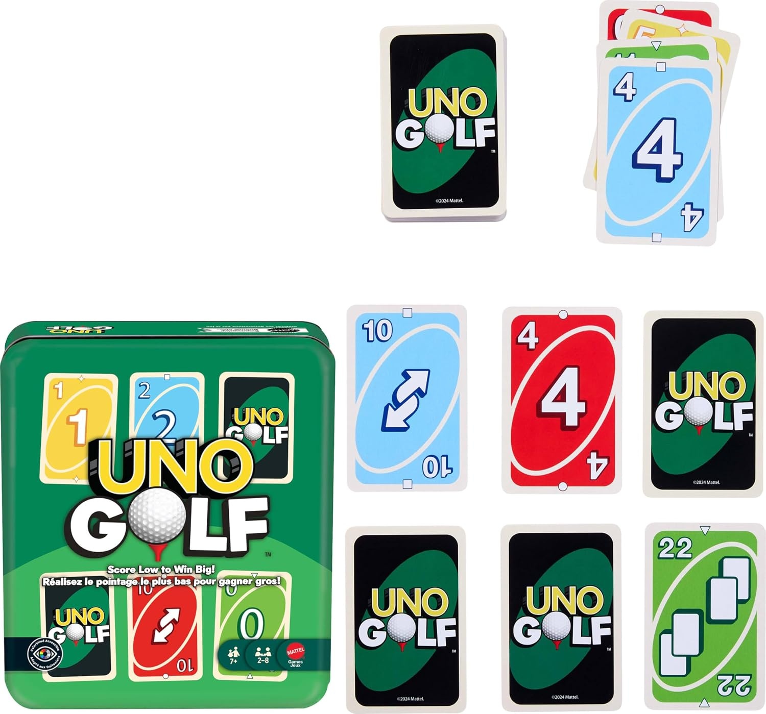 image:imageMattel Games UNO Golf Card Game with Storage Tin Ages 7