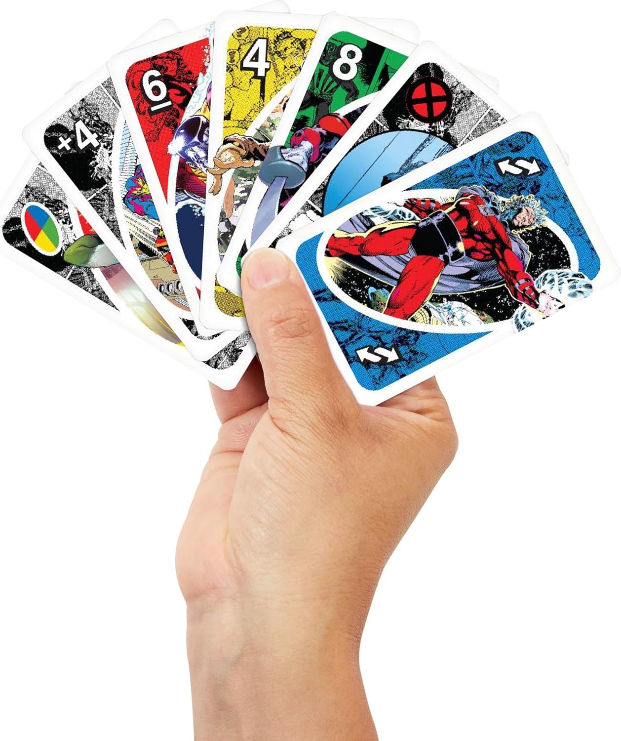 image:imageMattel Games UNO XMen Card Game with Marvel Comics Inspired Deck for Kids Teens GrownUps Family Nights amp Parties for 210 Players