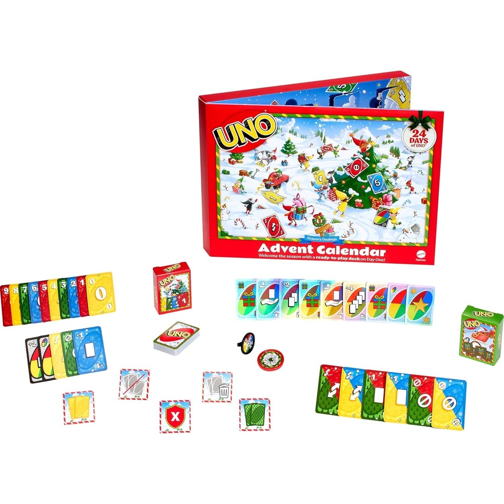 image:imageMattel Games UNO Advent Calendar Card Game for Ages 7 24 Players